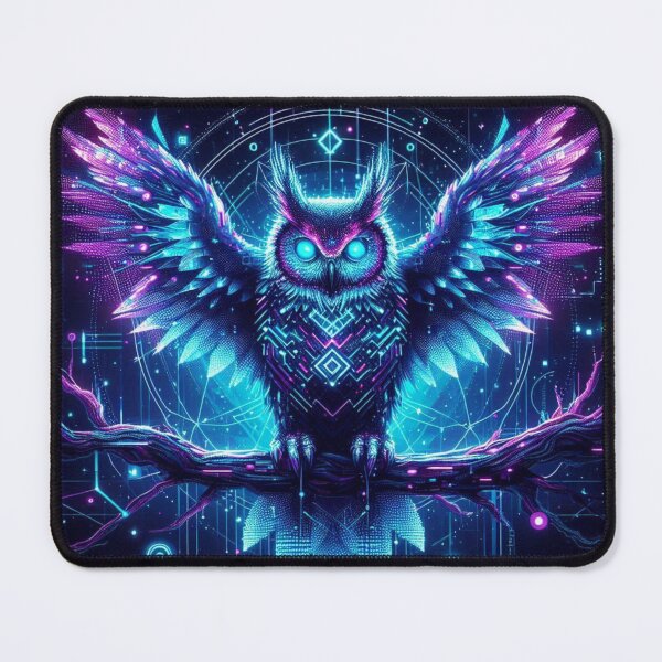 Item preview, Glitch Spirit Wolf - Neon Cyberpunk Animal Art designed and sold by DreamArt Creations.