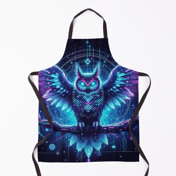 Item preview, Glitch Spirit Wolf - Neon Cyberpunk Animal Art designed and sold by DreamArt Creations.