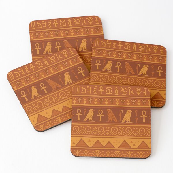 Item preview, Ancient Egyptian Hieroglyphs and Pyramid Pattern – Pharaoh Symbols & Sacred Art designed and sold by Queen Cleopatra.