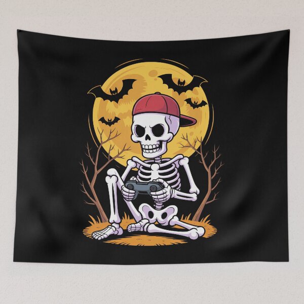 Item preview, Halloween Gamer Gaming Skeleton designed and sold by Sunset4Bones.