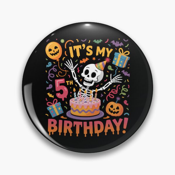 Item preview, It's My 5th Birthday Halloween Skeleton designed and sold by Sunset4Bones.