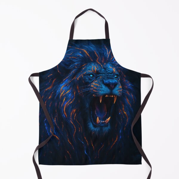 Item preview, Neon Fury Lion – Glowing Jungle Predator designed and sold by infiniterealmsX.