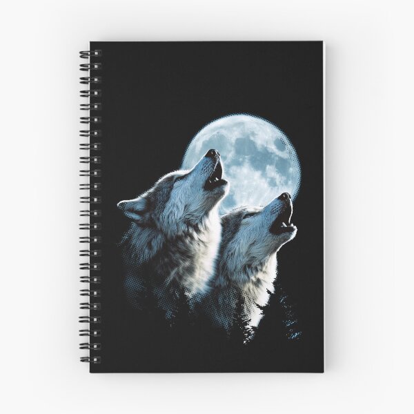 Item preview, Howling Wolves Under Full Moon - Mystical Wildlife Design designed and sold by trajeado14.