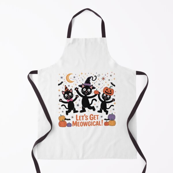 Item preview, Let's Get Meowgical, Halloween , Cat , Witch , Pumpkin designed and sold by Sunset4Bones.