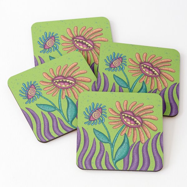 Item preview, Hand Drawn Pshychedelic Trippy Flowers designed and sold by InkyOdyssey.