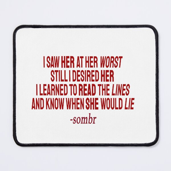 Item preview, under the mat lyrics sombr designed and sold by gothboidesigns.