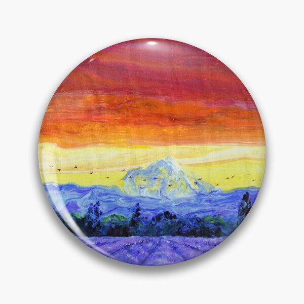 Item preview, Mt Hood Over Lavender Fields designed and sold by BreezyZen.