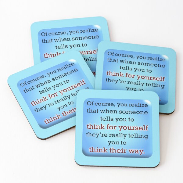 Item preview, Think for yourself, blue designed and sold by mntimg.