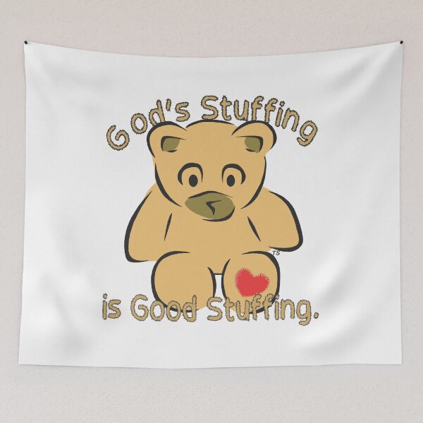 Item preview, God's Stuffing Is Good Stuffing Gold Teddy Bear designed and sold by TerScott.