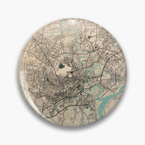 Item preview, Mapa de la ciudad de Ho Chi Minh de Vietnam - Vintage designed and sold by deMAP.