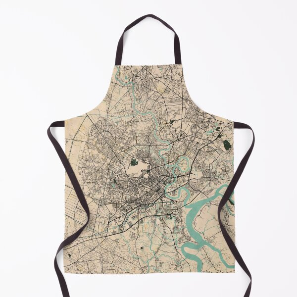 Item preview, Mapa de la ciudad de Ho Chi Minh de Vietnam - Vintage designed and sold by deMAP.