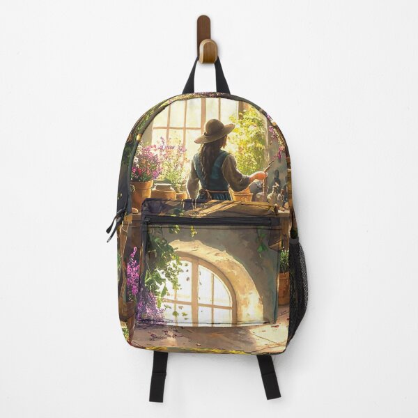 Item preview, Herbalist Hanging Herbs – Cottagecore Botanical Scene designed and sold by WildWood Digital Art.
