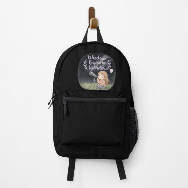 Item preview, Wisdom Begins in Wonder – Stargazing Girl Pastel Illustration designed and sold by KaysUplifting.