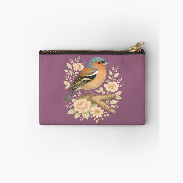 Item preview, Common Chaffinch with Blossoms in Botanical Art designed and sold by BirdsnStuff.