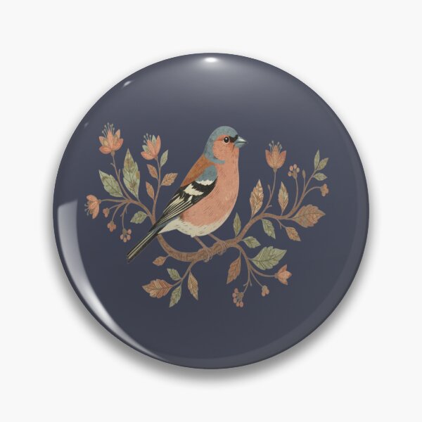 Item preview, Common Chaffinch in Delicate Botanical Style designed and sold by BirdsnStuff.