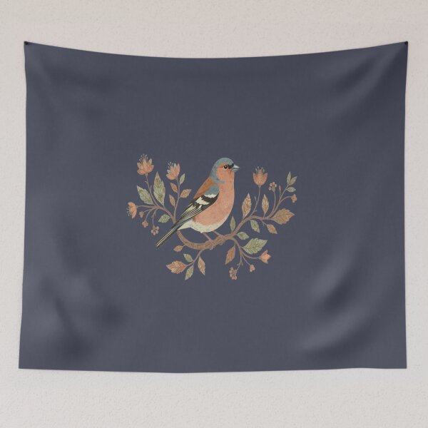 Item preview, Common Chaffinch in Delicate Botanical Style designed and sold by BirdsnStuff.
