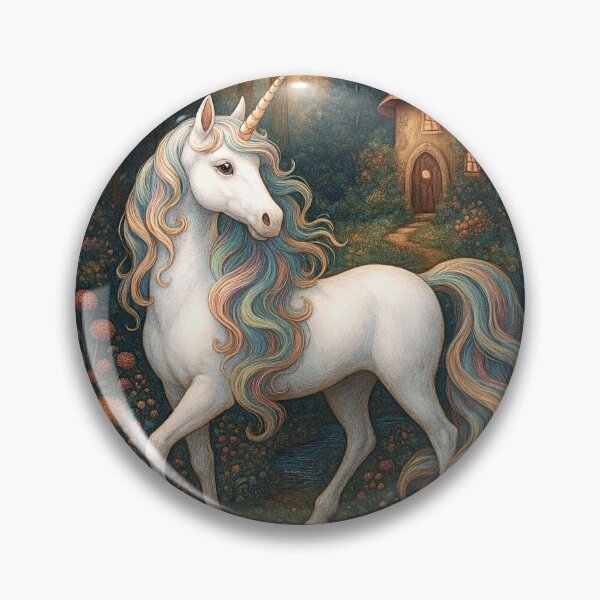 Item preview, Enchanted Unicorn in Pastel Forest designed and sold by FaerieFusion.