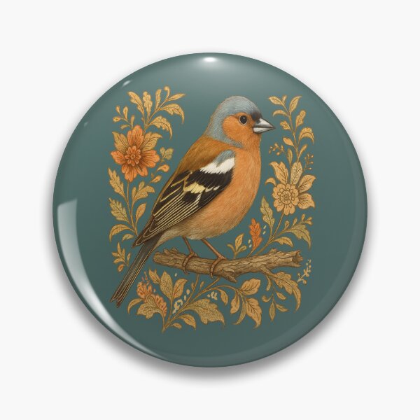 Item preview, Common Chaffinch in Rustic Folk Art Style designed and sold by BirdsnStuff.