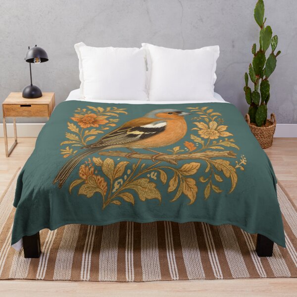 Item preview, Common Chaffinch in Rustic Folk Art Style designed and sold by BirdsnStuff.