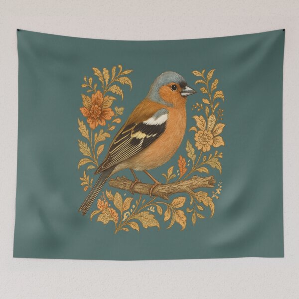 Item preview, Common Chaffinch in Rustic Folk Art Style designed and sold by BirdsnStuff.