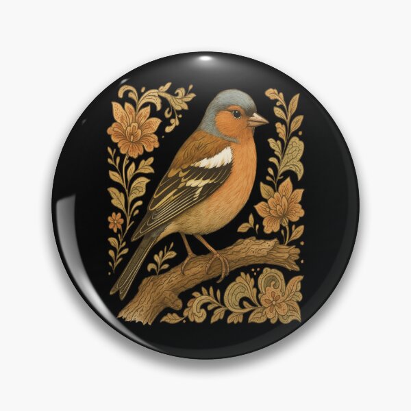 Item preview, Common Chaffinch in Rustic Folk Art Style designed and sold by BirdsnStuff.