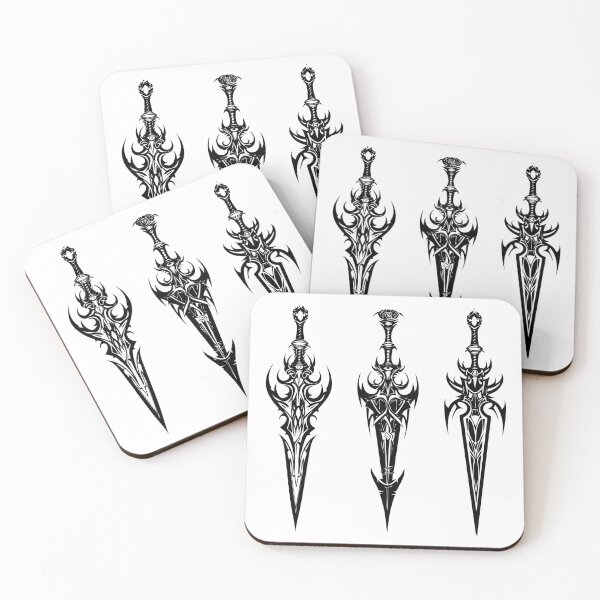 Item preview, Fantasy Tribal Sword Design – Gothic Black Tattoo Style Blade Art designed and sold by inkoutninja.