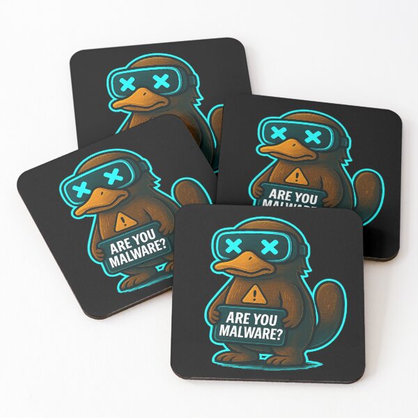 Item preview, Funny Cyber Platypus - Are You Malware? designed and sold by Derpy Lab .
