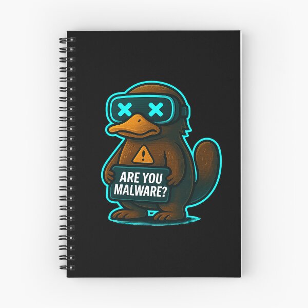 Item preview, Funny Cyber Platypus - Are You Malware? designed and sold by Derpy Lab .