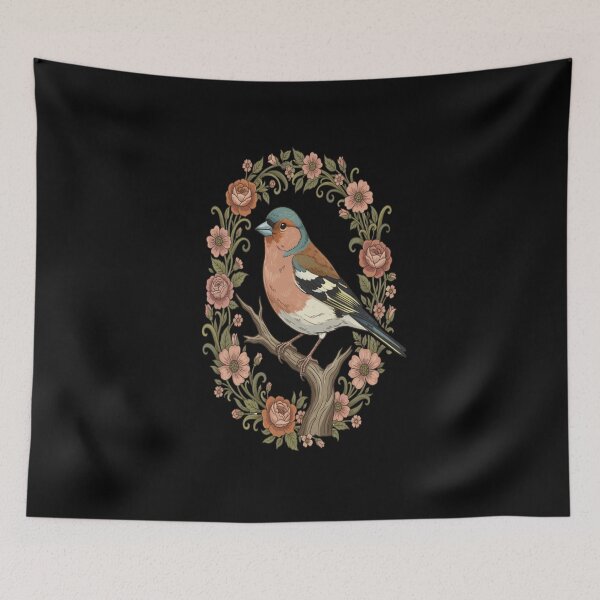 Item preview, Common Chaffinch in Vintage Cottagecore Style designed and sold by BirdsnStuff.