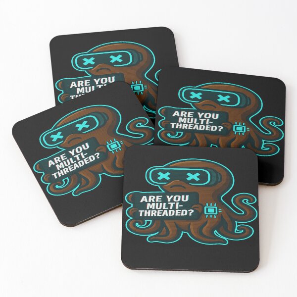 Item preview, Funny Cyber Octopus - Are You Multi-Threaded? designed and sold by Derpy Lab .
