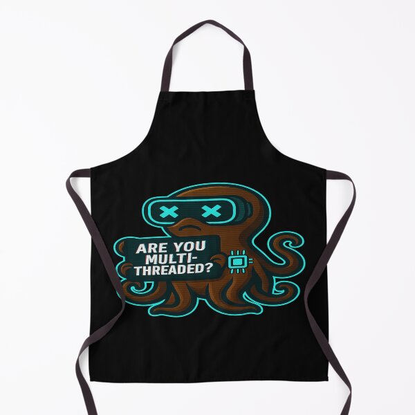 Item preview, Funny Cyber Octopus - Are You Multi-Threaded? designed and sold by Derpy Lab .