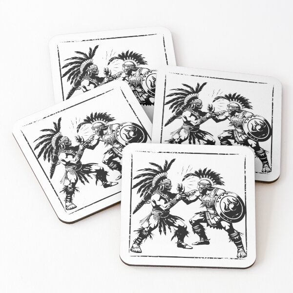 Item preview, Ancient Tribal Warrior Battle – Black and White Historical Combat Illustration designed and sold by inkoutninja.