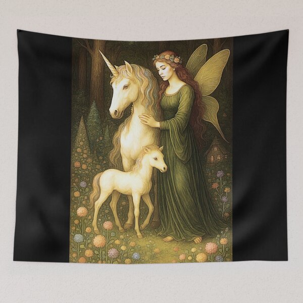 Item preview, Fairy with Two Unicorns designed and sold by FaerieFusion.