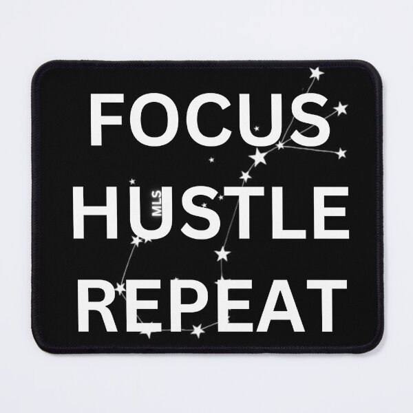 Item preview, Focus Hustle Repeat | Minimalist Motivational | MindLift Studio designed and sold by MindLiftStudio.