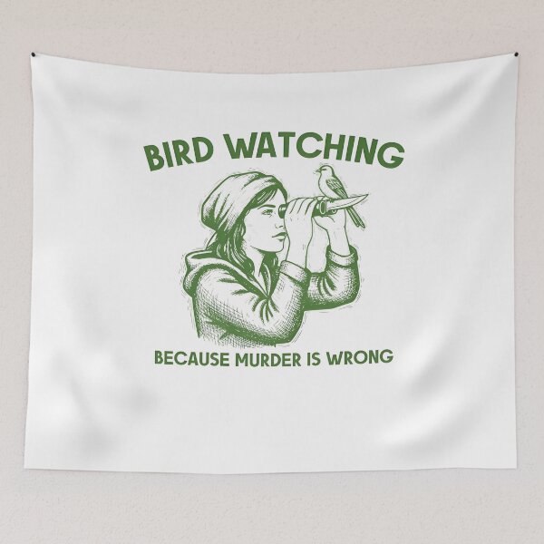 Item preview, Bird Watching Because Murder is Wrong designed and sold by Charleslindroth.