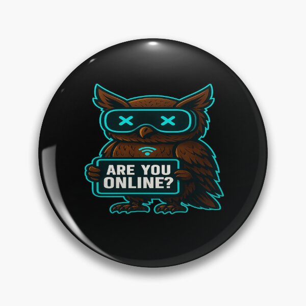 Item preview, Funny Cyber Owl - Are You Online? designed and sold by Derpy Lab .