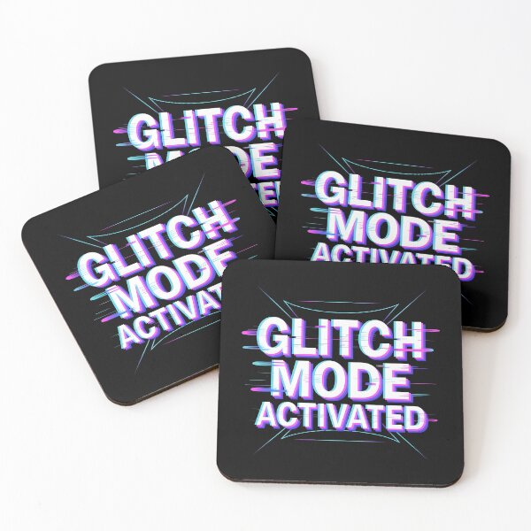 Item preview, Glitch Mode T-Shirt – Futuristic Cyberpunk techwear Typography Design designed and sold by shaswag.