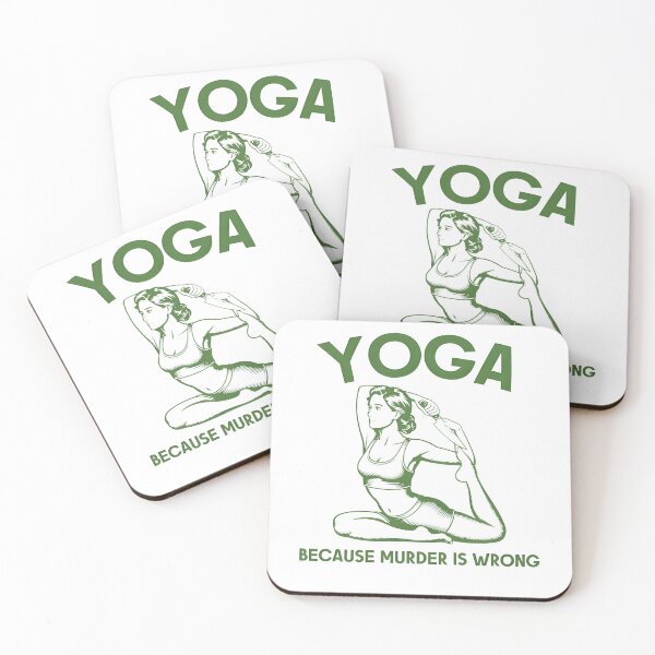 Item preview, Yoga Because Murder is Wrong designed and sold by Charleslindroth.