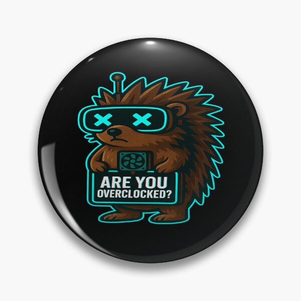 Item preview, Funny Cyber Hedgehog - Are You Overclocked? designed and sold by Derpy Lab .