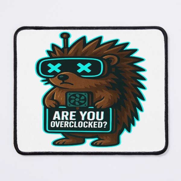 Item preview, Funny Cyber Hedgehog - Are You Overclocked? designed and sold by Derpy Lab .
