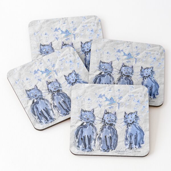 Item preview, Rumpled Blue Cats designed and sold by MeredithGouldArts.