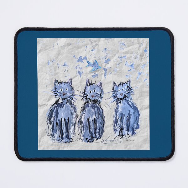 Item preview, Rumpled Blue Cats designed and sold by MeredithGouldArts.