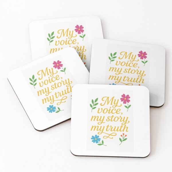Item preview, My Voice, My Story, My Truth – Bold Golden Affirmation designed and sold by FaithAndJoyDesigns.