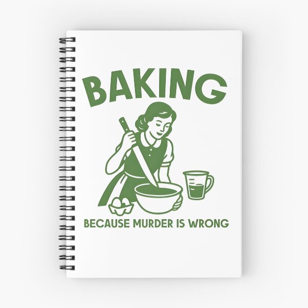 Item preview, Baking Because Murder is Wrong designed and sold by Charleslindroth.