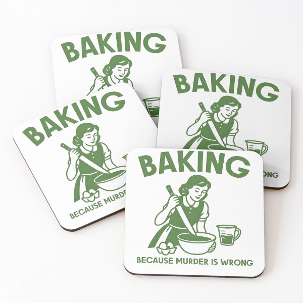 Item preview, Baking Because Murder is Wrong designed and sold by Charleslindroth.