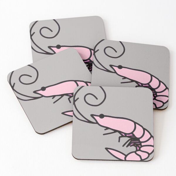 Item preview, Pink Shrimp Kawaii Art - Cute Ocean Creature Lover Design designed and sold by EdytheBeckeART.