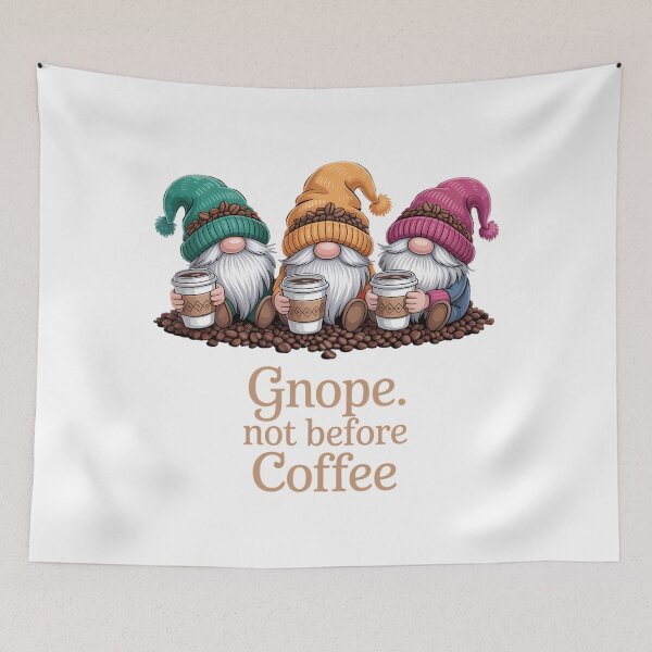 Item preview, Gnope Not Before Coffee Three Gnomes designed and sold by brynatshop.