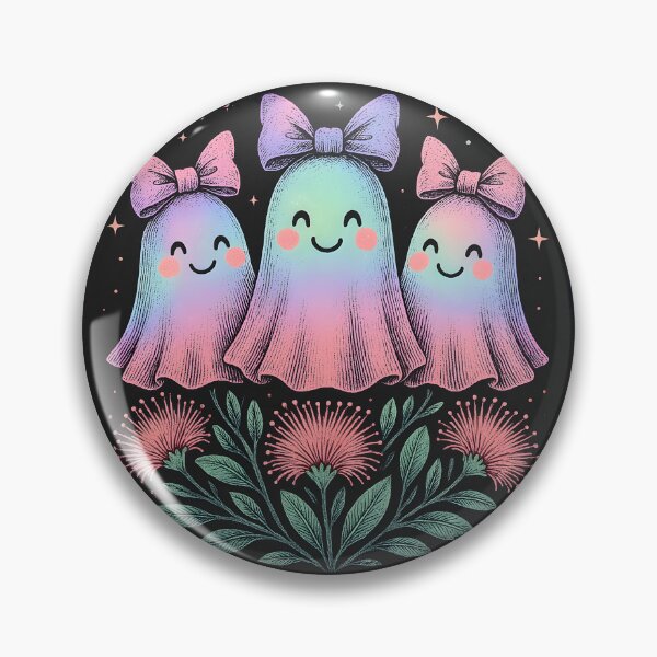 Item preview, Pastel Ghost Trio with Coquette Bows – Pōhutukawa designed and sold by MvuuStudio.