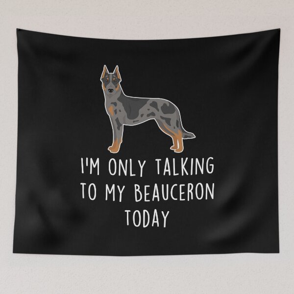 Item preview, Harlequin Beauceron Cropped Dog Talking To designed and sold by Clara Hollins.
