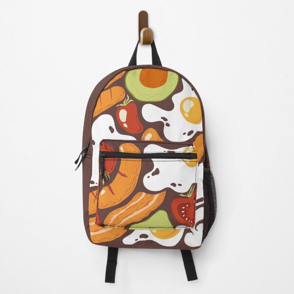 Item preview, Abstract fried eggs, bacon, sausages, tomatoes, avocados designed and sold by DarianaArt.
